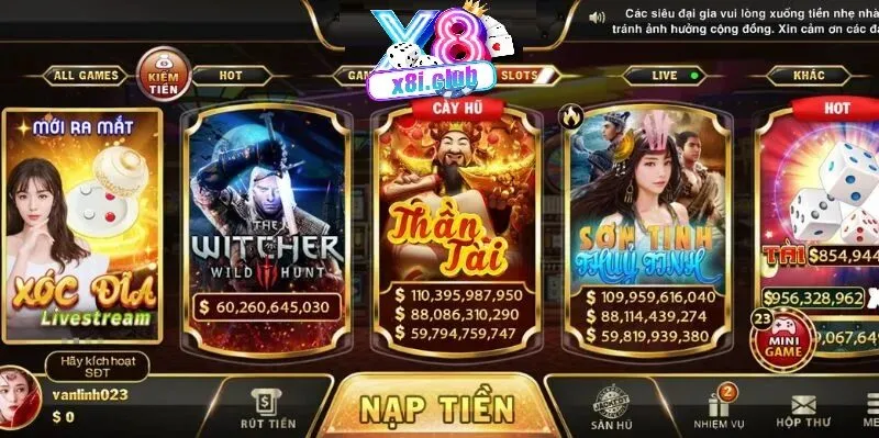 Khám phá thế giới thần tài X8